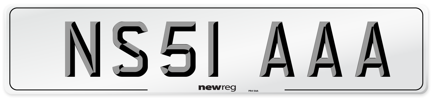 NS51 AAA Number Plate from New Reg